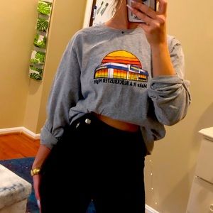 Long Sleeve Vintage Blockbuster Oversized Tee